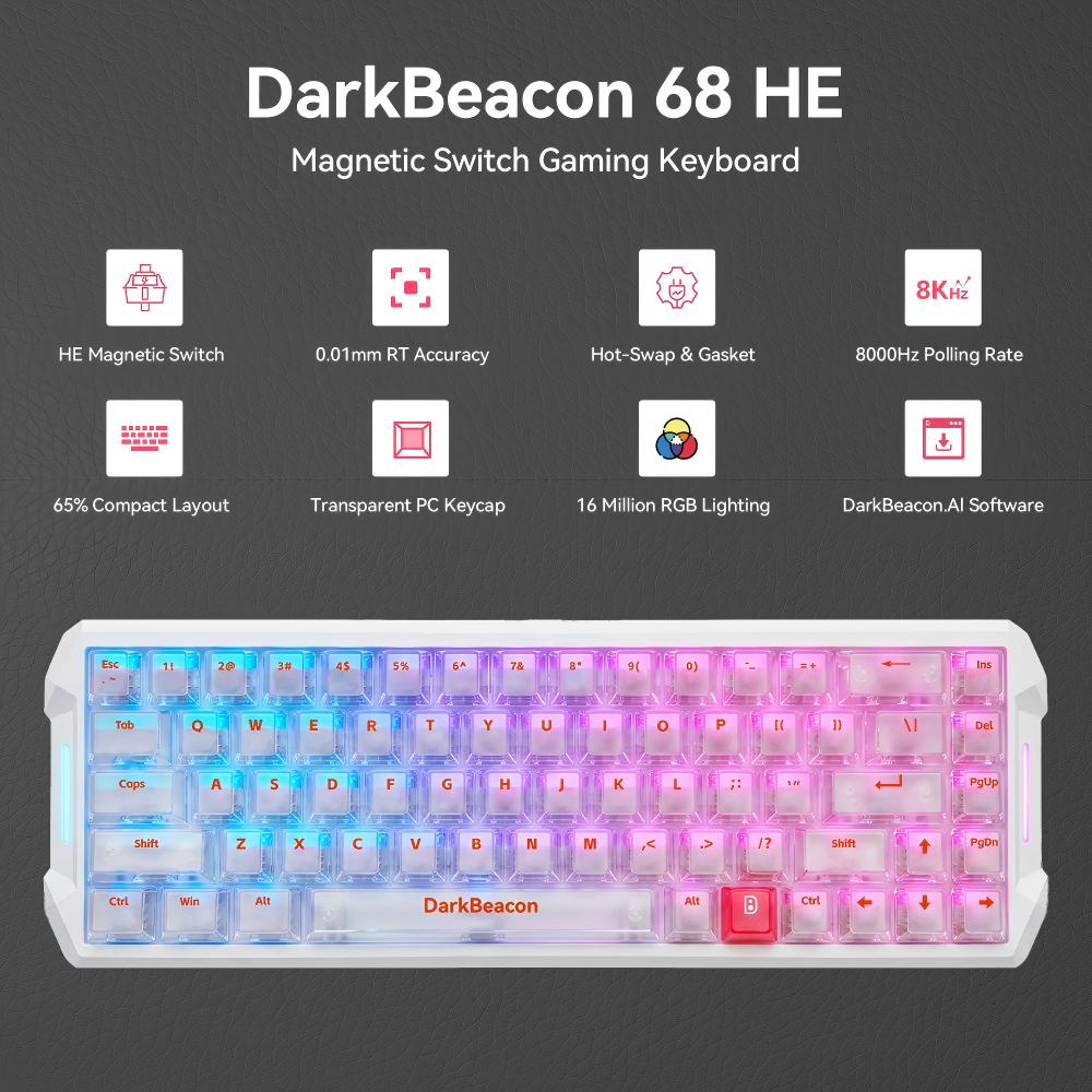 Gaming Console Zone - DarkBeacon Flux 68 HE Magnetic Gaming