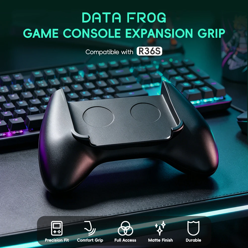 Gaming Console Handle - Data Frog R36S Game Grip Ergonomic