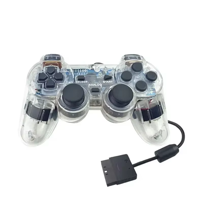 Gaming Console Handle - PS2 Controller Gamepad Handle Transparent Wired
