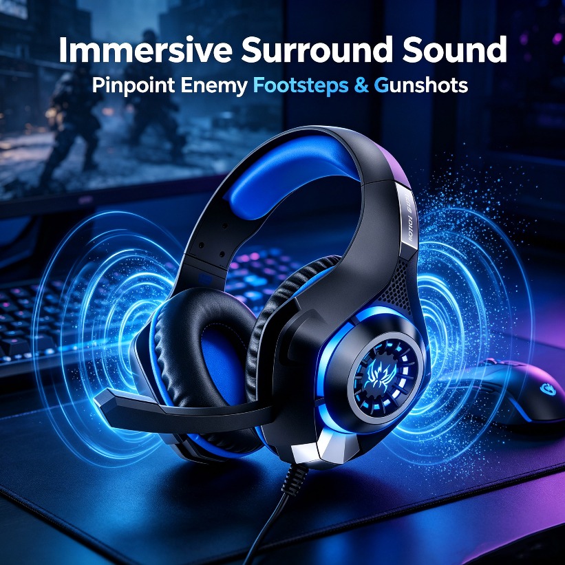 LED Gaming Headphones with Mic - огляд і ціна Gaming Console Headset